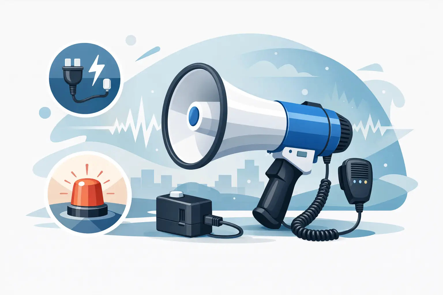 Rechargeable Megaphone with Siren Guide