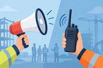 Handheld Megaphone Versus Radio for Site Teams